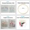 Flamingo Embroidery Kit for Beginners with Pattern Floral Stamped Full Range of Embroidery Starter Kit for Adults Cross Stitch Kit with Embroidery Cloth, Hoops, Color Thread and Tools,Set of 2